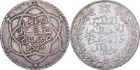 Morocco Rial, 10 Dirhams MOROCCO, bi-Bariz, KM #25, Silver, 24.91 -