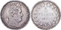 France 5 Francs Coin, Louis-Philippe, Nantes, Silver -