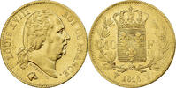 France 40 Francs Louis XVIII, Lille, Gold, Gadoury:1092 -
