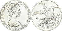 British Virgin Islands Dollar Elizabeth II, Franklin Mint, Silver -