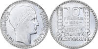 France 10 Francs Coin, Turin, Paris, Silver, KM:878 -