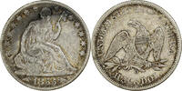 United States Half Dollar Seated Liberty 1855, U.S. Mint, Silver -