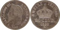 France 20 Centimes Coin, Napoleon III, Napoléon III, Strasbourg -