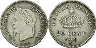 France 20 Centimes Coin, Napoleon III, Napoléon III, Strasbourg -
