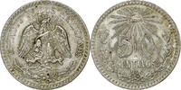 Mexico 50 Centavos Mexico City, Silver, KM:447 -