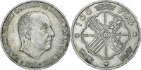 Spain 100 Pesetas Caudillo and regent, Madrid, Silver, KM:797 -