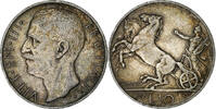 Italy 10 Lire Vittorio Emanuele III, Rome, Silver, KM:68.2 -