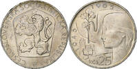 Czechoslovakia 25 Korun Silver, KM:59 -