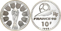 France 10 Francs Coupe du monde 98, MDP, Proof, Silver -