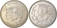 Spain 12 Euro Juan Carlos I, Madrid, Silver, KM:1095 -