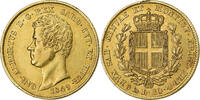 Italian States 20 Lire SARDINIA, Carlo Alberto, Genoa, Gold -