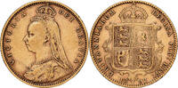 Great Britain 1/2 Sovereign Victoria, British Royal Mint, Gold -