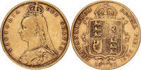 Great Britain 1/2 Sovereign Victoria, British Royal Mint, Gold -