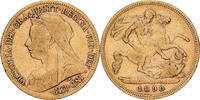 Great Britain 1/2 Sovereign Victoria, London, Gold, KM:784 -