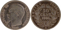 France 50 Centimes Coin, Napoleon III, Napoléon III, Strasbourg -