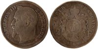 France 2 Francs Coin, Napoleon III, Napoléon III, Strasbourg -