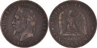 France 5 Centimes Coin, Napoleon III, Napoléon III, Strasbourg -