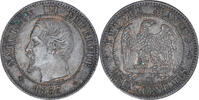 France 2 Centimes Coin, Napoleon III, Napoléon III, Strasbourg -