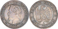 France 2 Centimes Coin, Napoleon III, Bordeaux, Bronze -