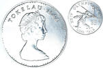 Tokelau 5 Dollars Coin, Elizabeth II, British Royal Mint -