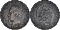 France 10 Centimes Coin, Napoleon III, Napoléon III, Rouen, chien -