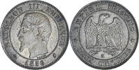 France 2 Centimes Coin, Napoleon III, Napoléon III, Bordeaux -