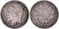 France 50 Centimes Coin, Napoleon III, Napoléon III, Paris -