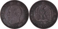 France 2 Centimes Coin, Napoleon III, Napoléon III, Bordeaux -