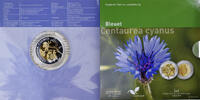 Luxembourg 5 Euro Bleuet Centaurea Cyanus.FDC BE, Silver & -