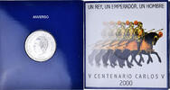 Spain 2000 Pesetas Coin, Juan Carlos I, Madrid, Charles V.BU -