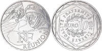 France 10 Euro Réunion, Silver -