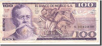 Mexico 100 Pesos Banknote, 1981-09-03, KM:74b -