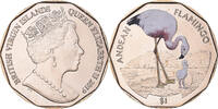 British Virgin Islands 1 Dollar Coin, BRITISH VIRGIN ISLANDS, Coloured Andean Flamingo.FDC -