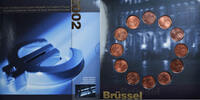 Belgium Set euro cent. Bruxelles - Capitale de l'Europe, Brussels -