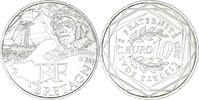 France 10 Euro Bretagne, Paris, Silver, KM:1866 -