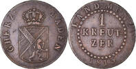 German States Kreuzer Coin, BADEN, Karl Ludwig Friedrich -