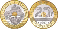France 20 Francs Coin, Mont Saint Michel, Paris, Proof / BE -
