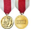 Poland Medal Mérite pour la Défense Nationale, Classe Or, Uncirculated, Gilt -