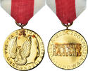 Poland Medal Mérite pour la Défense Nationale, Classe Or, Uncirculated, Gilt -