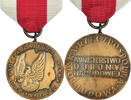 Poland Medaille Mérite pour la Défense Nationale, Classe Bronze, Uncirculated -