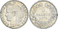 France 5 Francs Coin, Cérès, Bordeaux, Silver, KM:818.2 -
