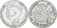 Spain Peseta Coin, Alfonso XIII, Madrid, Silver, KM:706 -