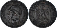 France 10 Centimes Coin, Napoleon III, Rouen, Satirique -
