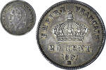 France 20 Centimes Coin, Napoleon III, Napoléon III, Strasbourg -