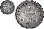 France 20 Centimes Coin, Napoleon III, Napoléon III, Strasbourg -
