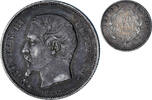 France 50 Centimes Coin, Napoléon III, Paris, Silver -