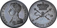 France 5 Francs Coin, Henri V, module de 5 Francs, Bronze -