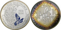 Belgium 10 Euro L'Oiseau bleu, BE, colourized, Brussels, Silver -