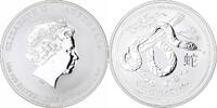 Australia Dollar Elizabeth II, Perth, Year of the Snake, Silver -