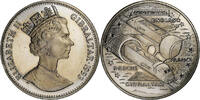 Gibraltar 2.8 Ecus Elizabeth II, Eurotunnel, Copper-nickel -